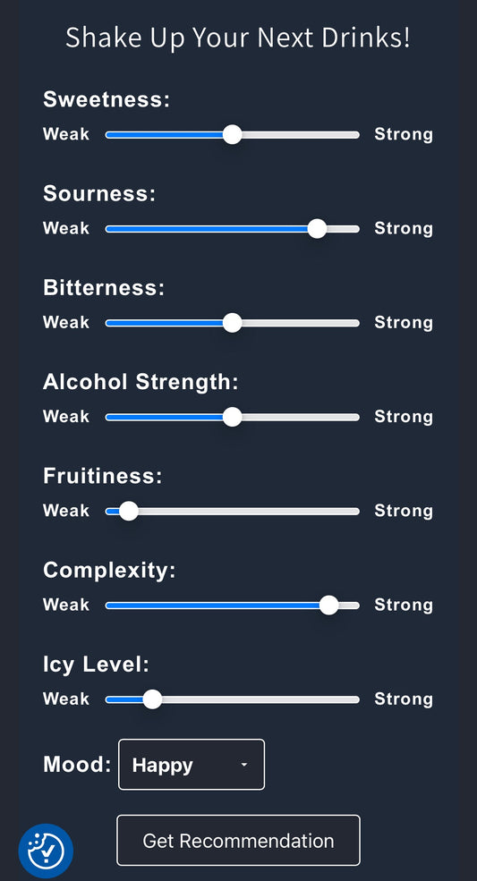 Drink Finder - based on your mood & taste preference!